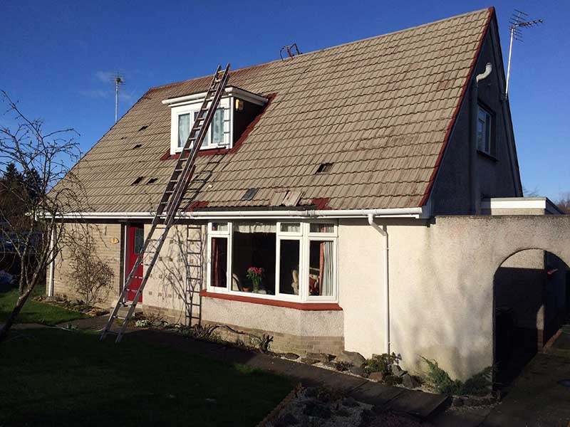 Before Photo: Roof repairs / Roof Protective Coating in Dunblane