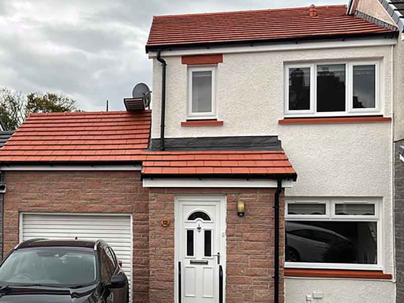 Semi-Detached Property Roof Protective Coating carried out in Largs, Ayrshire