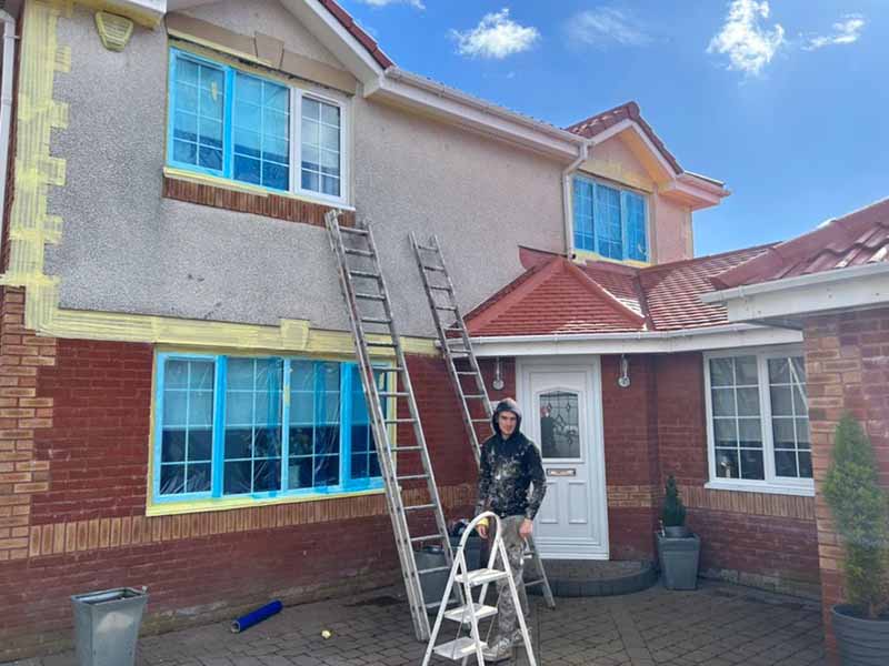 Before Photo: House Exterior Thermal Wall Coating in Ayr, Ayrshire