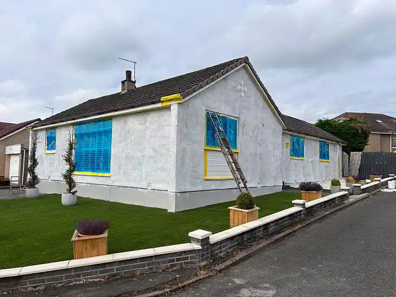 Before Photo: House Exterior Thermal Wall Coating in Barrhead, East Renfrewshire