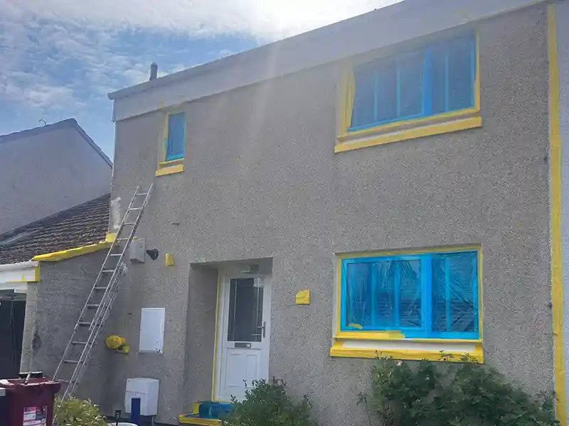Before Photo: Exterior Thermal Wall Coating on this property in East Kilbride