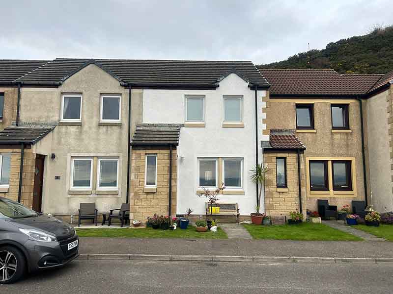 Thermal House Wall Coating System on Mid-terraced in Glasgow by Homeshield