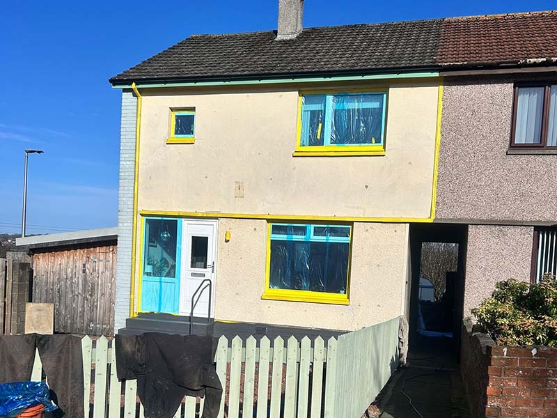 Before Photo: Thermal Wall Coating System applied to a Methil property