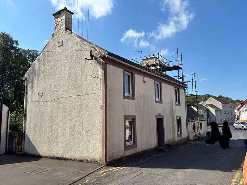 Before Photo: House Exterior Thermal Wall Coating in Newmils, Ayrshire