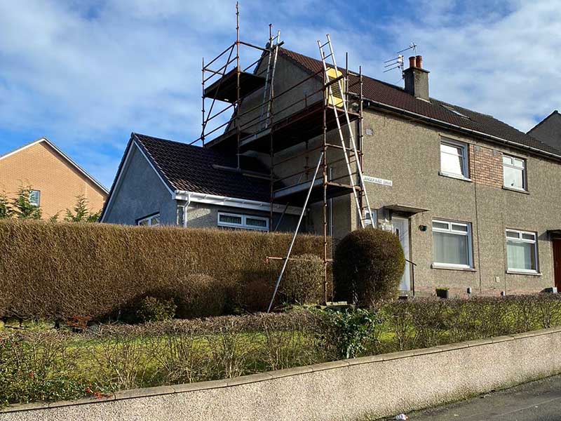 Before Photo: Exterior Wall Coating System in Paisley, Renfrewshire