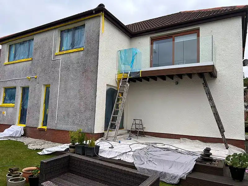 Before Photo: House Exterior Thermal Wall Coating in Skelmorlie, North Ayrshire