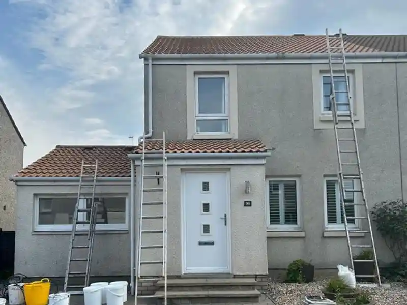 Before Photo: House Exterior Wall Coating in Troon, Ayrshire